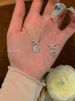 Bowknot love zircon necklace light luxury niche necklace female design clavicle chain 2023 new_voghion.com