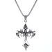 Vendita calda Gioielli alla moda Hip Hop Design unico Acciaio inossidabile Fiamma Croce Pendente Collana Goth Collane Regalo per donne Uomini_voghion.com