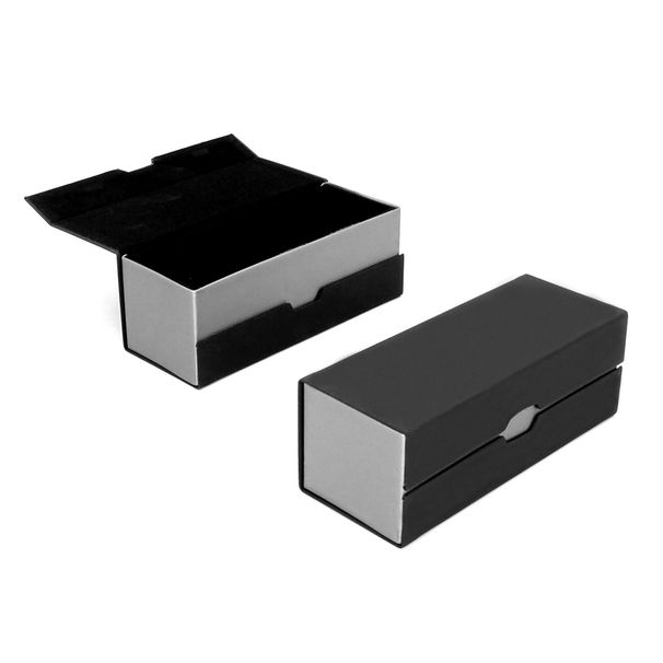 Unisex magnetisk låda med dubbel öppning hög utseende glasögonfodral Solglasögonfodral Bärbart tryckförvaringsfodral för män och kvinnor_voghion.com