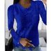 Women's autumn and winter new lace long-sleeved tops_voghion.com