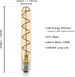 Glitzerlife LED Edison Glühbirne Röhrenlampe - E27 4W Vintage Glühlampe In Röhrenform 185mm Warmweiß Spirale Filament Antike Nostalgie Und Retro Beleuchtung_voghion.com