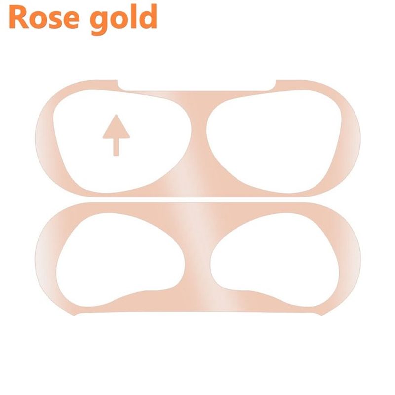 Metal Dustproof Sticker Case for Apple Airpods Headphone Covers for Airpods 2 1 Headphones Charging Case Protective Accessories_voghion.com