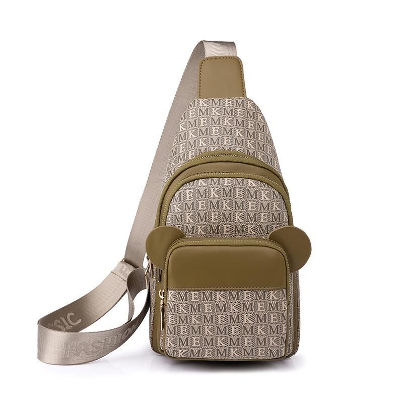Mulheres de peito 2023 nova versão coreana casual e versátil de couro macio mochila pequena para mulheres moda peito um_voghion.com