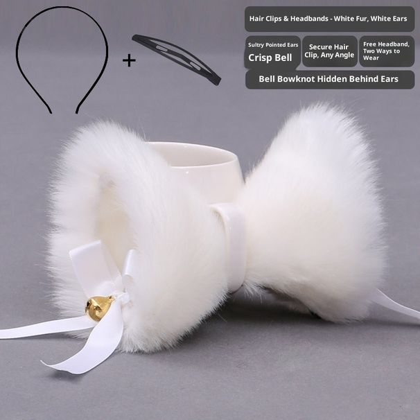 LuvBox Dropshipping, copricapo JK fatto a mano con orecchie di gatto e volpe, accessori per capelli Lolita con animali di peluche carini_voghion.com