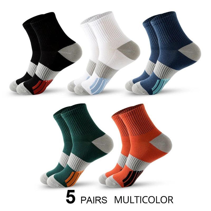 MERCURY 5HSS Basketball männer Laufsport Socken 5 Paare/los Organische Baumwolle Sommer Fiess Atmungsaktiv Schnell Trocknend Socke Mann Große größe_voghion.com