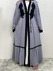 Abito musulmano Abaya Kaftan, semplice ed elegante, di alta qualità, in Turchia, nero, ricamato, da donna, kimono, Dubai, Medio Oriente, Nida Robe_voghion.com