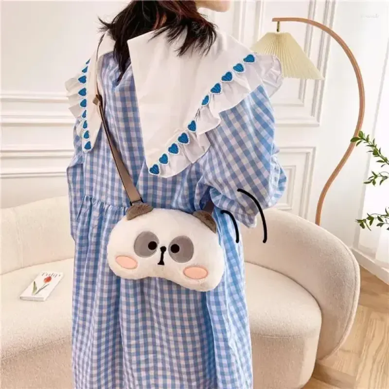 10A Shoulder Bags Plush Small Crossbody Bag For Women 2024 Kawaii Cute Panda Child Handbags Japanese Girl Student_voghion.com