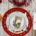 VIKAMA 4-Piece Christmas Snowflake Gold-Edged Placemats Holiday Tableware For Family Gatherings And Party Table Decor_voghion.com