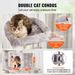 Cat Tree 68.5' Cat Tower With Cat Condos Sisal Scratching Post Light Grey_voghion.com