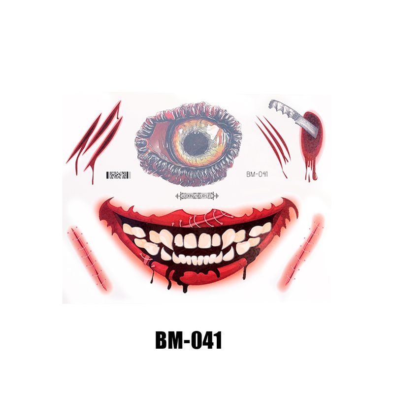 Waterproof Halloween Temporary Tattoo Stic Bloody Makeup Zombie Spider Scar Tattoo Decoration Wound Terror Blo_voghion.com