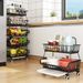 Kitchen Rack Storage Basket Holder Shelf 4/5/6 Tier Storage Cart Vegetable Fruit_voghion.com