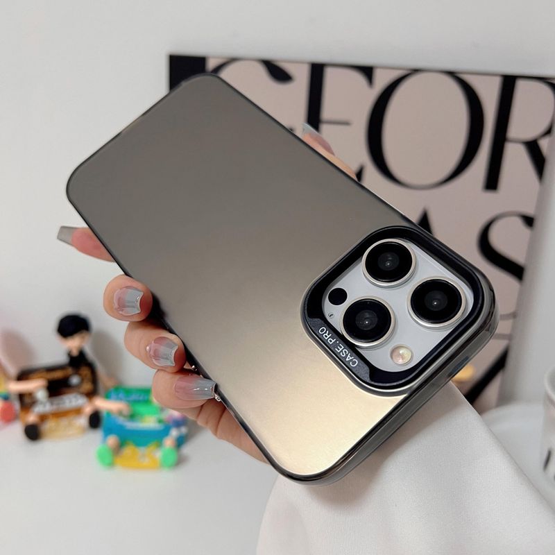 Mobile phone case color silver double-sided 14promax Apple 13 mobile phone case iPhone12 frosted 11 silver sheet high-end sense for women_voghion.com
