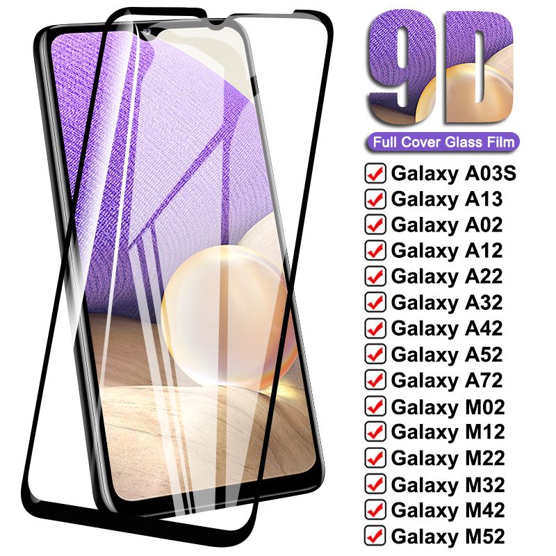 Sticlă securizată 9D pentru Samsung Galaxy A02 A12 A22 A32 A42 A52 A72 A13 Film de sticlă M02 M12 M22 M32 M42 M52 M62_voghion.com