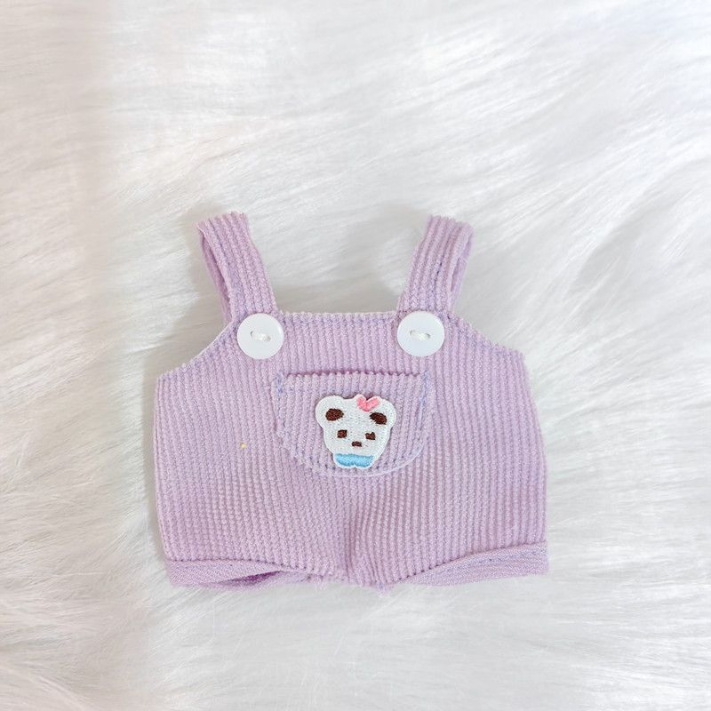 Clothes Only]LBB Doll Clothes Clothing Accessories 15cm Pendant Doll Clothes Bear Overalls T Shirt Set_voghion.com