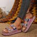 2025 New Fashionable Thick Bottom Rope Double Buckle With Water Diamond Cork Exterior Beach Slipper For Women_voghion.com