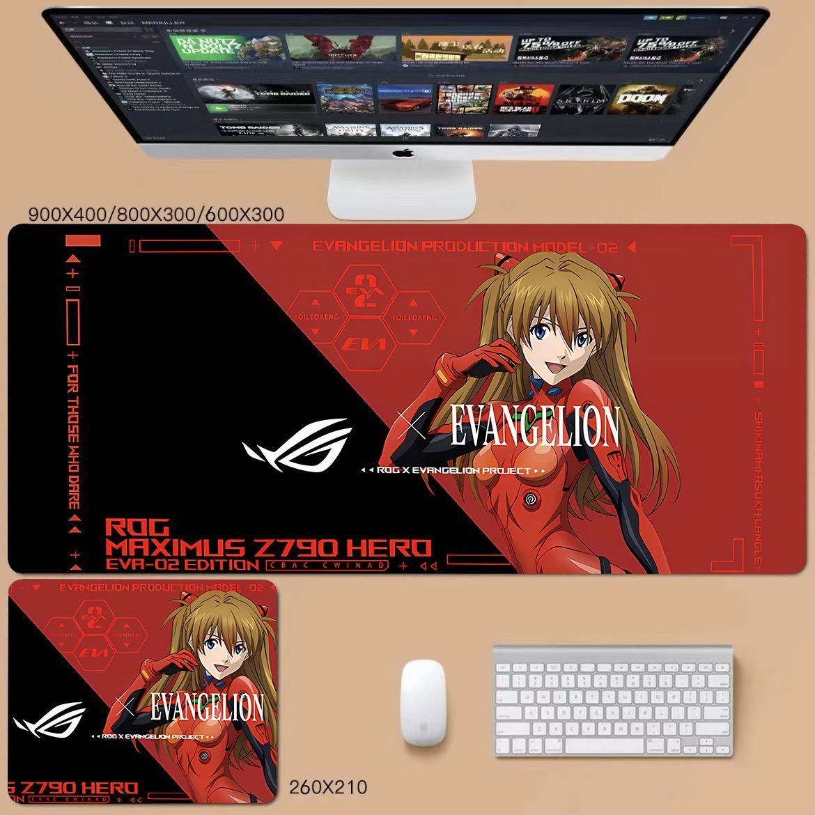 Unbeatable Quality Rog Ming Rixiang Eva Version Mouse Computer Book Desk Pad Game Keyboard Mat Desktop Dormitory_voghion.com