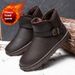 Northeast -40 degrees Celsius cotton men's winter thick snow boots with added fleece, one foot leather surface warm_voghion.com