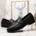 Spring New Business Casual Leather For Men, British Style Slip-On Soft Sole Lazy Shoes_voghion.com