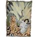 Lazy Style Sofa Cover Set Full Coverage Tiger Print Blanket Reversible Design Soft Microfiber Multi Purpose As Air Con Quilt 3 Piece Set Beige Blue_voghion.com