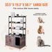 Cat Litter Box Enclosure Wooden Litter Box Furniture Hidden With 3 Shelves_voghion.com