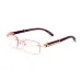 designer sunglasses Eyeglasses frames wood temples with Metal Frameless Full Rim Semi Rimless rectangular shape for men_voghion.com