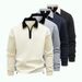 Men's Zip-Up Hoodie Slim Fit Long Sleeve Casual Pullover Sweatshirt With Stand Collar For Autumn & Spring_voghion.com