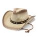 2022 Spring/Summer Western Seaside Sunscreen Beach New Men's and Women's Outdoor Painted Cowboy Straw Sunshade Hat_voghion.com