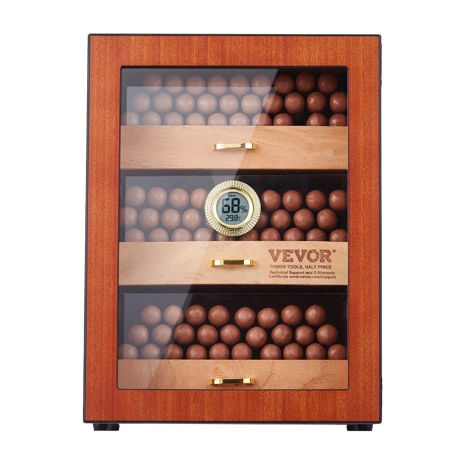 150 Humidor per sigari in cedro e scatola, umidificatore per sigari e mobiletto, igrometro e ripiano_voghion.com