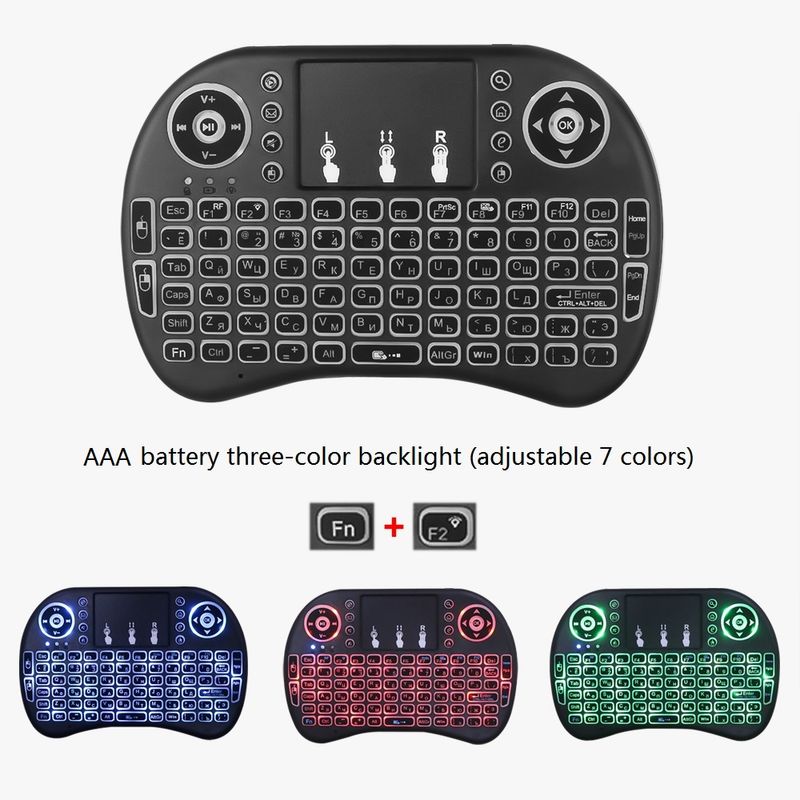 Handheld I8 Mini Wireless Battery Keyboard 2.4Ghz English Language Air Mouse With Touchpad For Laptop Android Tv Box Pc_voghion.com