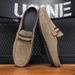 2025 Lefu Leichte Bean-Schuhe Neue Sommerschuhe für Herren, One Step British Style Atmungsaktive Casual Half Support 9D1d_voghion.com