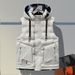 Men's Winter Padded Vest Jacket - Thickened Warm Workstyle Sleeveless Coat For Outdoor & Casual Wear (Black/Red/Beige/Blue/Brown/Gray, L-6XL)_voghion.com