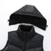 2025 Autumn Winter New Hooded Vest Live Workwear Pocket PU Material Fabric Graphene Sleeveless Cotton_voghion.com