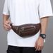 PU Leather Men's Chest Simple Casual Durable Business Cashier Portable Commuting Single Shoulder Crossbody Sports Waist_voghion.com