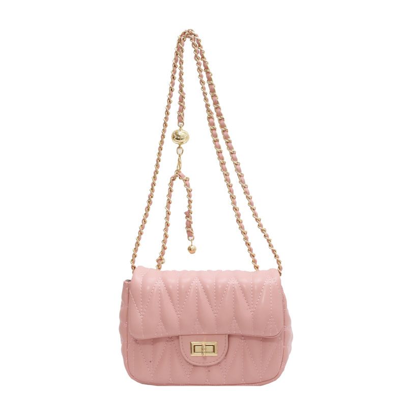 Mori Small Golden Ball New Trendy Fashion High-end Rhombus Chain Bag All-match temperament messenger bag_voghion.com
