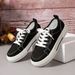 Black canvas women's spring and summer lace up board Korean version 2024 new casual shoes for women_voghion.com