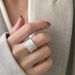 Textured Simple Style Ring For Women, Adjustable Open Design, Niche High-End Light Luxury Versatile Spring New Hand_voghion.com