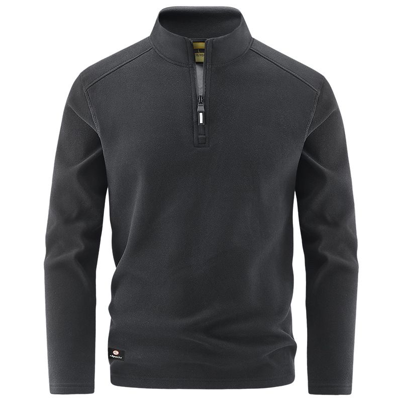Felpa con cappuccio leggera da uomo con mezza zip - Maglia sportiva traspirante a maniche lunghe per primavera e autunno_voghion.com