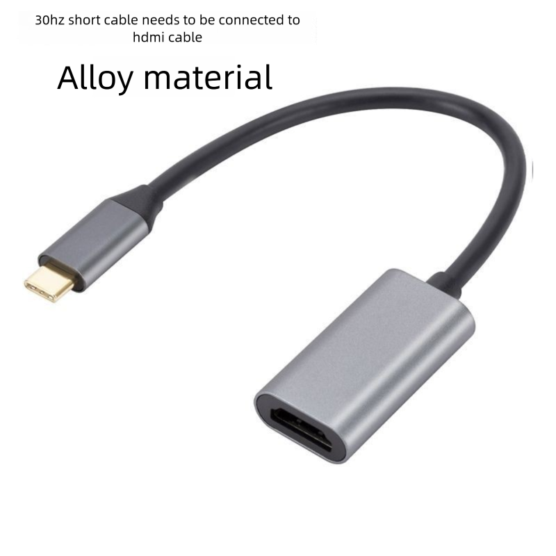 Type-C HDMI Adapter Cable For Mobile Phones Laptops Connect To HD TVs, Mirrorin, Projection Displays, And Screen_voghion.com