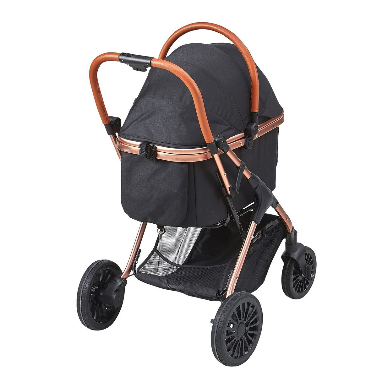 VEVOR Pet Stroller, 4 Wheels Dog Stroller Rotate with Brakes, 66 lbs Weight Capacity, Puppy Stroller with Detachable Carrier, Storage Basket and Pet P_voghion.com