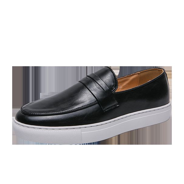 2025s Large Size Loafers Men's Slip-On Flat Personalized Business Casual Leather Shoes_voghion.com