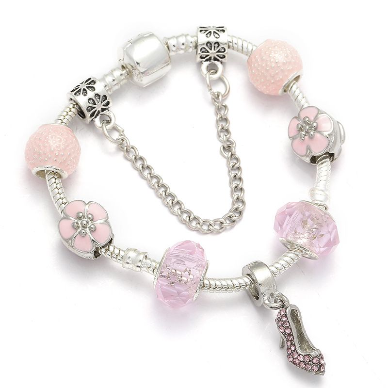 Braccialetti con ciondoli Panjia Live Source Dia High Heels, ciondolo in lega con perline a foro largo_voghion.com