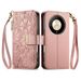 TechGlobe Compatible With Huawei Mate70 Flip Cover Flower And Leaf Phone Honor 400 Wallet Protective Case Pura80 Shell_voghion.com