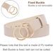 Suosdey Good Quality Soft Leather Ladies With Round Metal Buckle Two Rings Denim Belt For Women Width 3.3 Cm_voghion.com