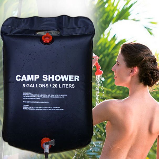 Camping Solar Powered Portable 20L Outdoor Shower Bathing Water Bag_voghion.com
