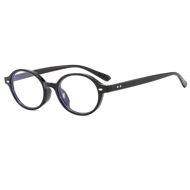 Montature per occhiali da donna, occhiali da nerd con montatura piccola da donna con miopia, montatura ottica retrò ovale tartarugata, occhiali piatti anti luce blu_voghion.com