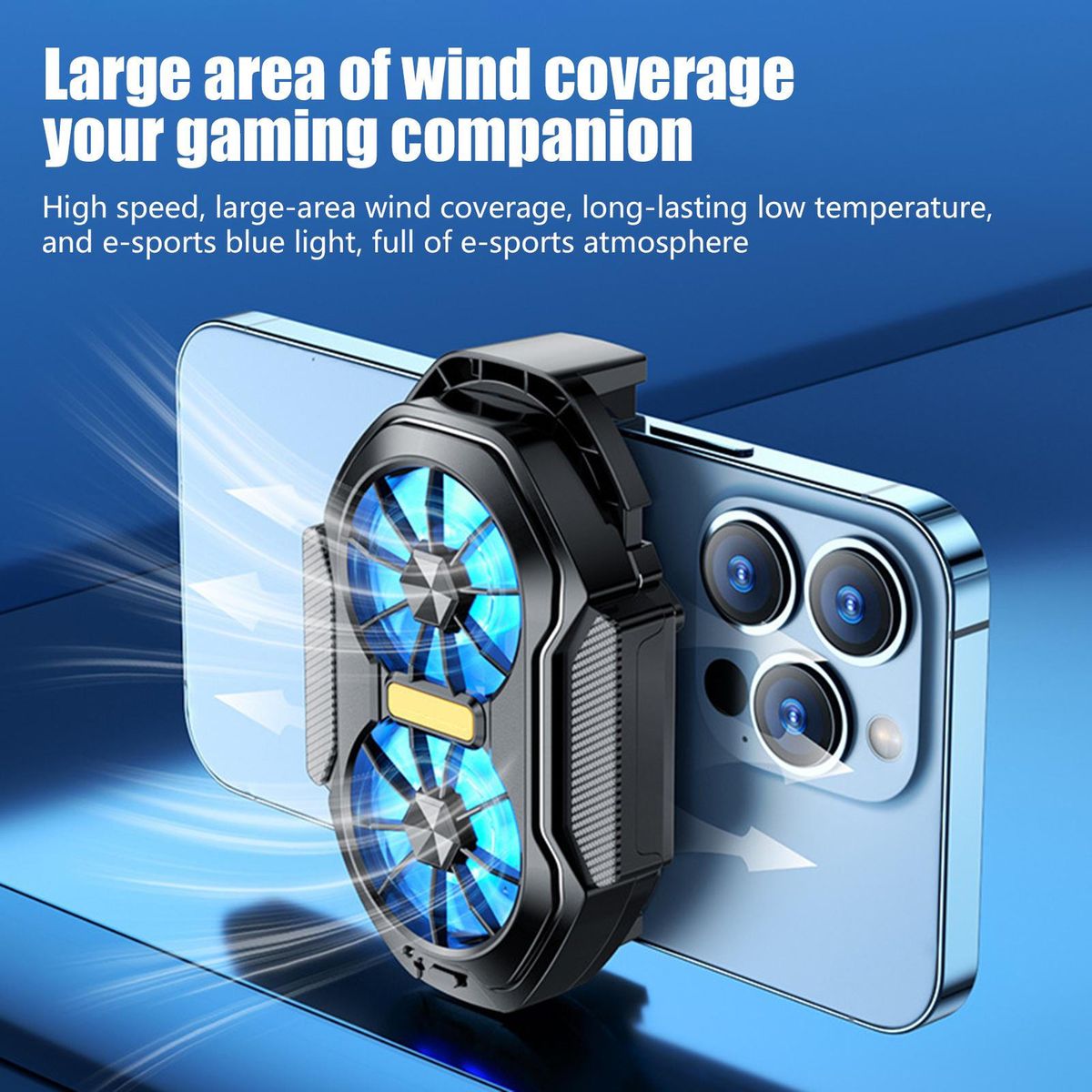 Universal Mobile Phone Cooler Radiator For Game Phone Cooling Fan Dual Airflows_voghion.com