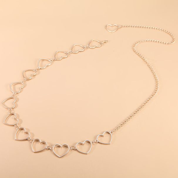 Accessories Simple Versatile Hollow Large Peach Heart Minimalist Hip Hop Pants Waist Chain_voghion.com