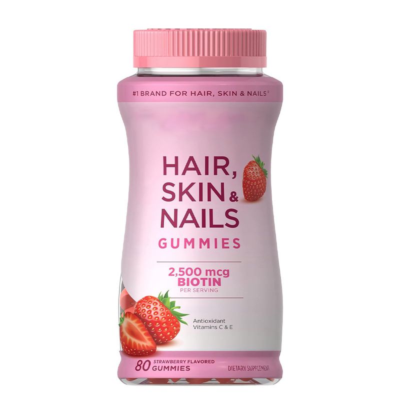 Biotin Gummies Fragola Vitamine Unghie Capelli Gummies_voghion.com