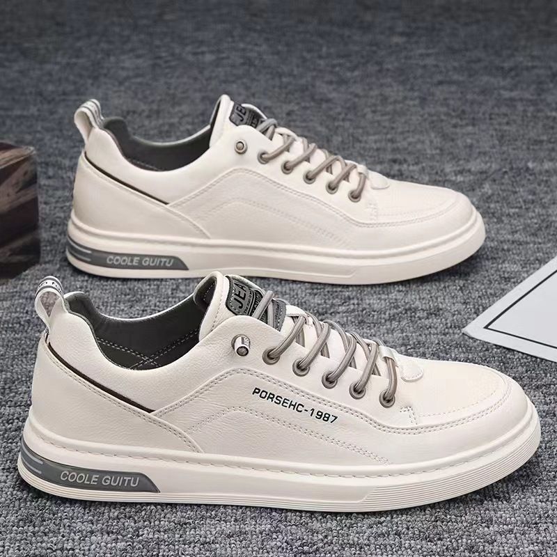 2024 New Spring Men's Casual Leather Korean Version Trend Versatile Sports Men's Small White Board Shoes_voghion.com