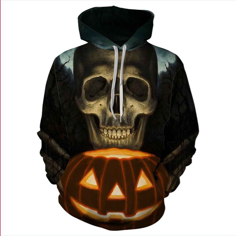 2023 Spring and Autumn Men's 3d Digital Printing Cartoon Halloween Evil Pumpkin Hooded Sweater Can Be Made Into_voghion.com